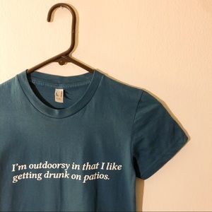 American Apparel Outdoorsy Graphic Shirt Drunk S